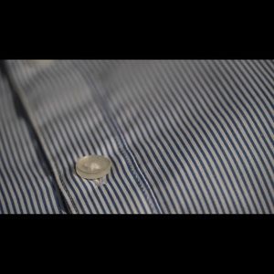 H&M white and blue stripe collared shirt